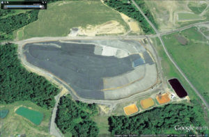 Figure 1 (Above) Cambria Site 93, coal refuse pile in Somerset County, Pa. Image courtesy of Google Earth. 
