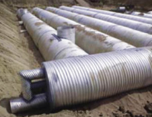 Figure 5  Corrugated metal pipe (CMP). Figures courtesy of the following companies: ACF Environmental, Contech, GeoStorage, NTS, Raintank.