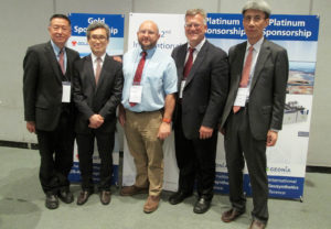 L–R: Prof. Chiwan Wayne Hsieh, NPUST and director GSI-Taiwan; Prof. Chungsik Yoo, KGSS president; Dr. Russell Jones, principal at Golder Associates and current IGS president; Dr. George R. Koerner, GSI director; and Prof. Han-Yong Jeon, chair of the 2nd International GSI-Asia Geosynthetics Conference.