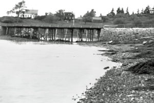 This image, taken in 1946, shows the early stone walls and the bridge. The bridge went through several more rounds of renovations before the most recent GRS-IBS structure was installed.