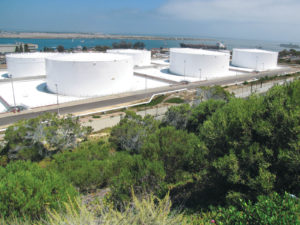 PHOTO 2 Using white storage tanks and white liners helps to reduce the heat island effect at the Point Loma facility.