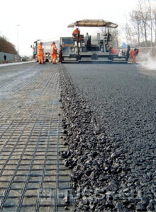FIGURE 3 Project involving the use of geogrids to mitigate the potential development of reflective cracks in asphalt overlays. Photo courtesy of Flavio Montez, Huesker