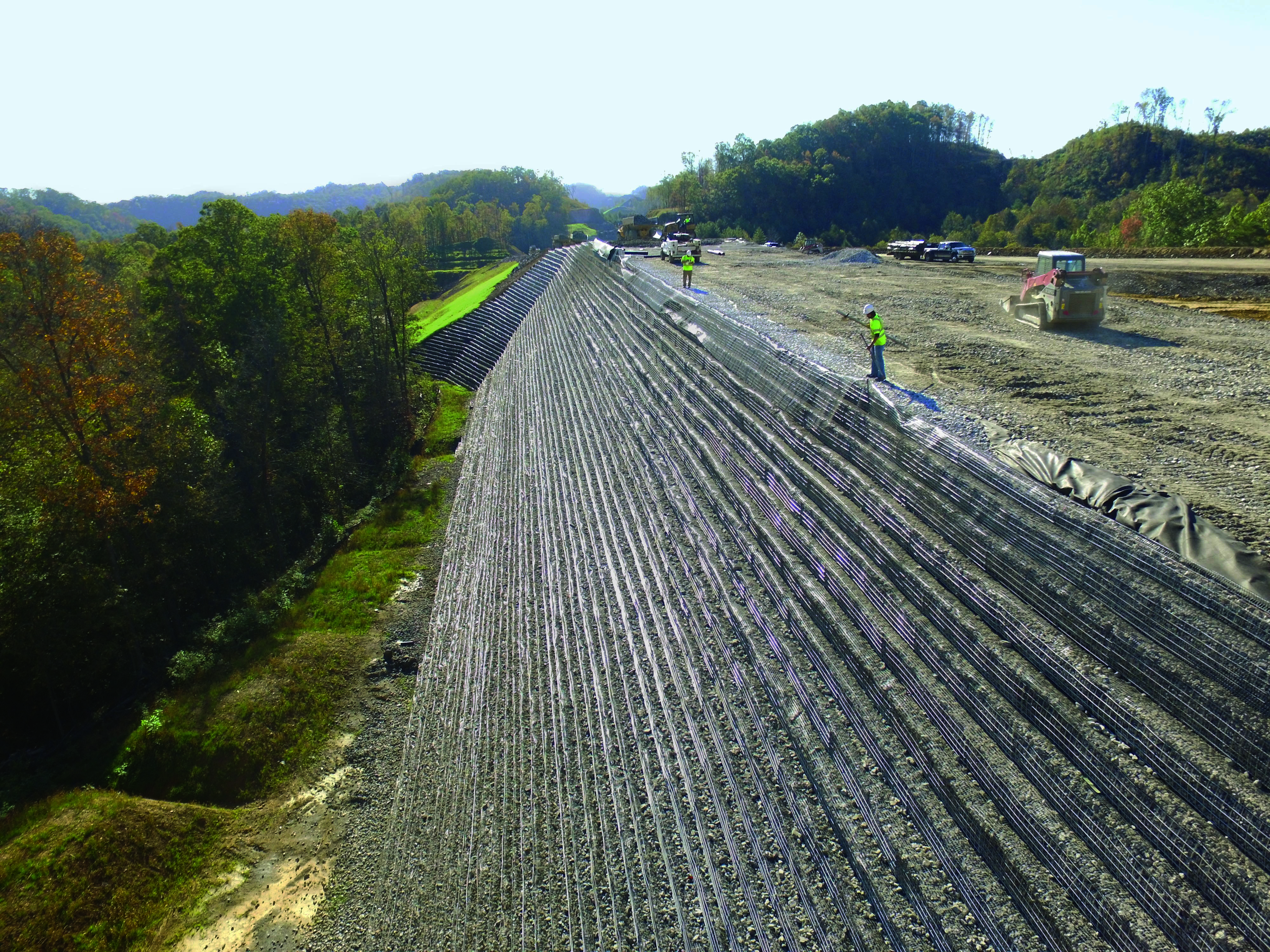 reinforced soil geogrid structures construction heights during rss reach geosynthetics route figure