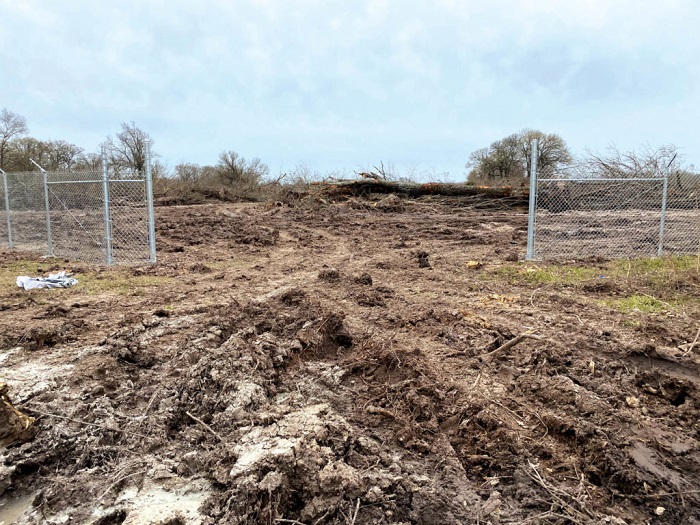 Photograph of Impact Solar in situ soils in Texas before installation of geotextiles.