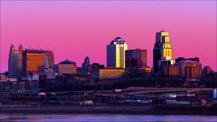 Photograph of downtown Kansas City, MO, by Doug Wertman, site of 2023 Geo conference 
