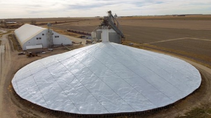 Raven Engineered Films has introduced the DuraCinch Strapping System for major grain pile storage.