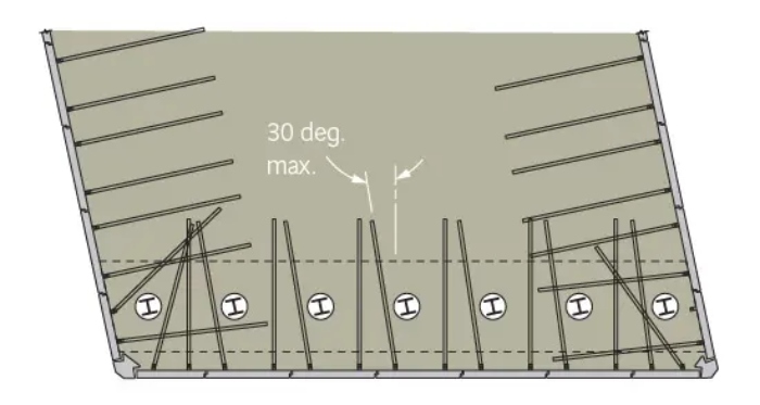 Illustration MSE wall plan view of typical abutment pile configuration