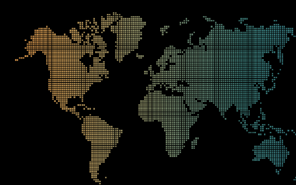 Vector image of a world map