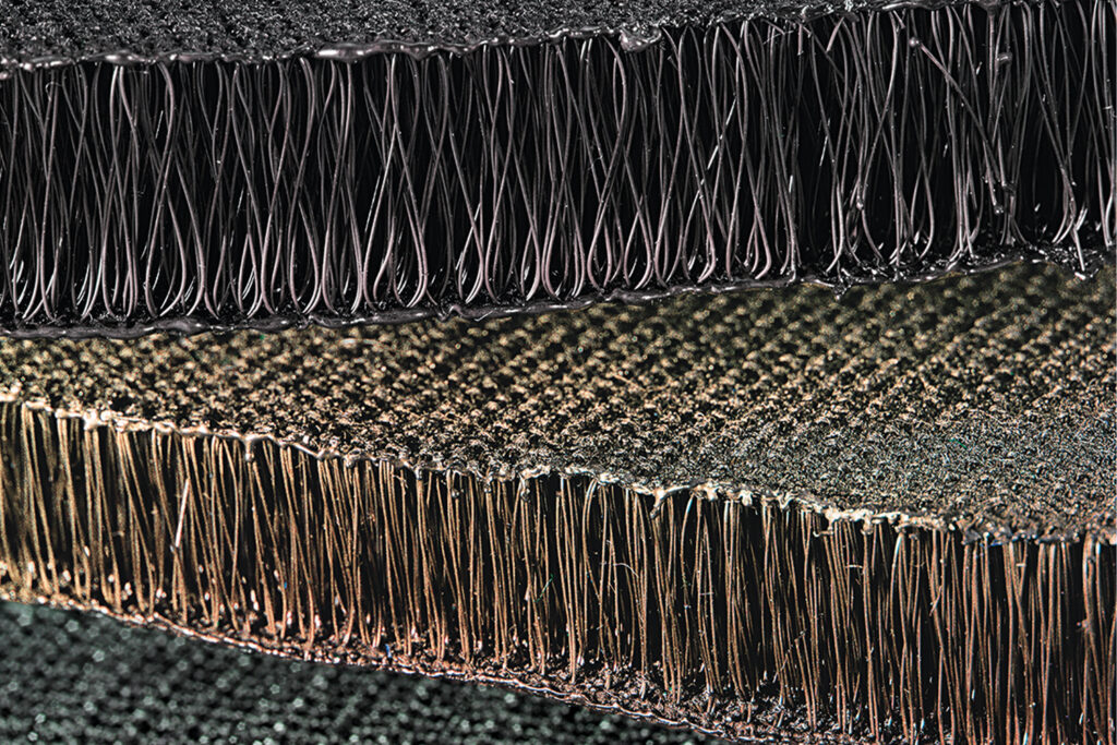 A close-up of 3D spacer fabrics